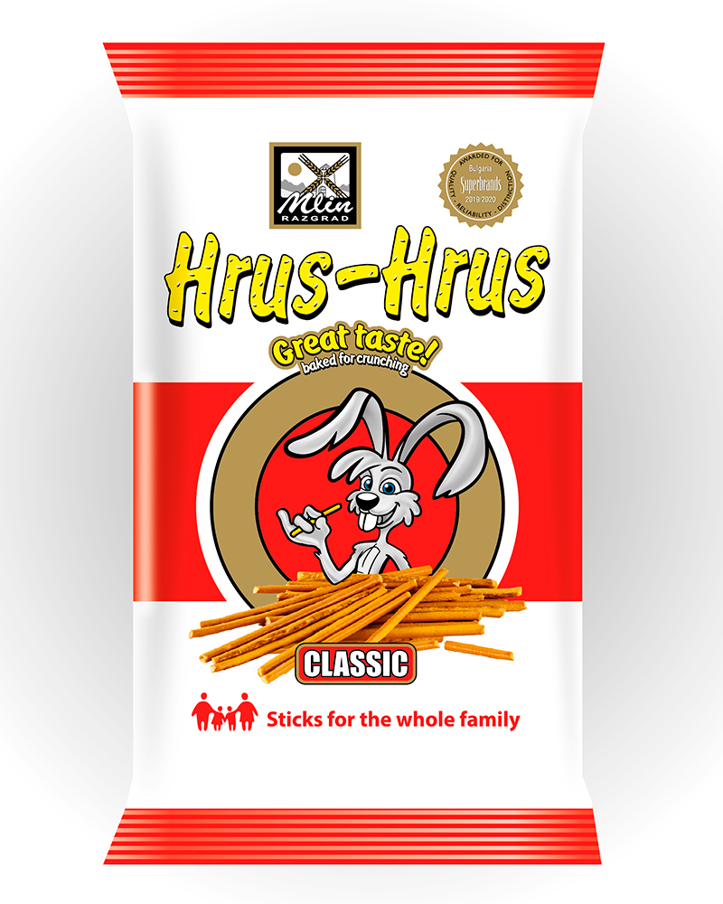 •	“Hrus-Hrus” salty sticks Classic (60g, 150g, 250g)