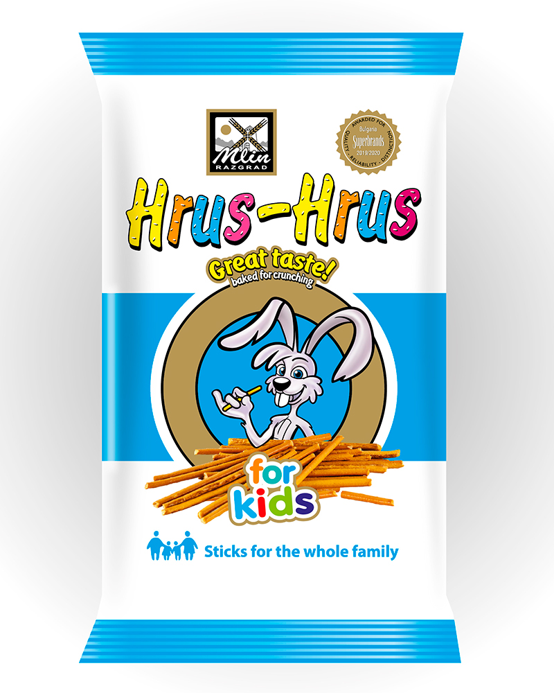 “Hrus-Hrus” pretzel sticks for kids with coconut oil (60g)